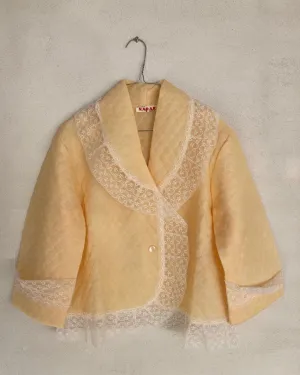 Quilted Pastel Yellow Bed Jacket