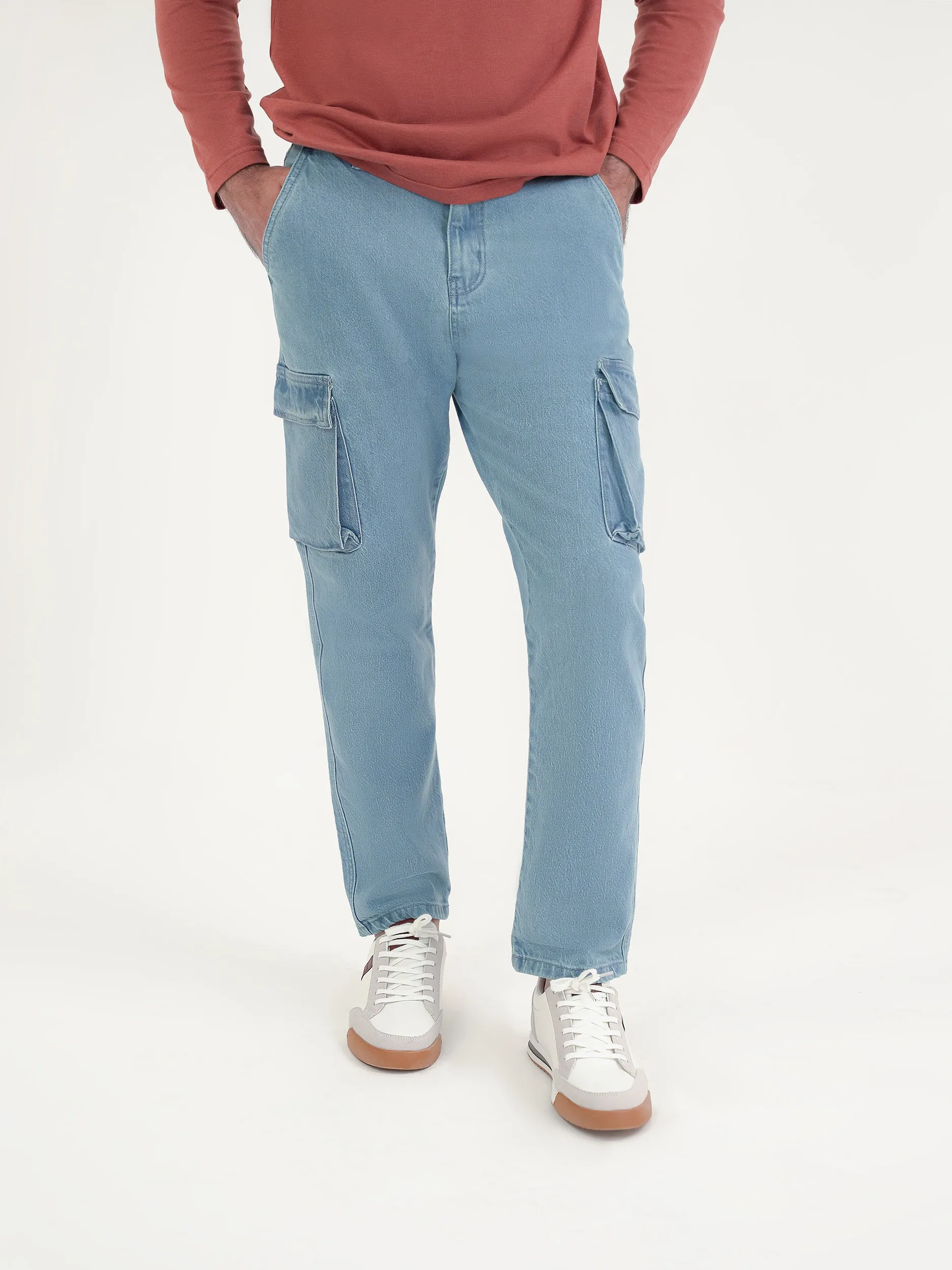 "SPARTA" Casual Cargo Denim Pant