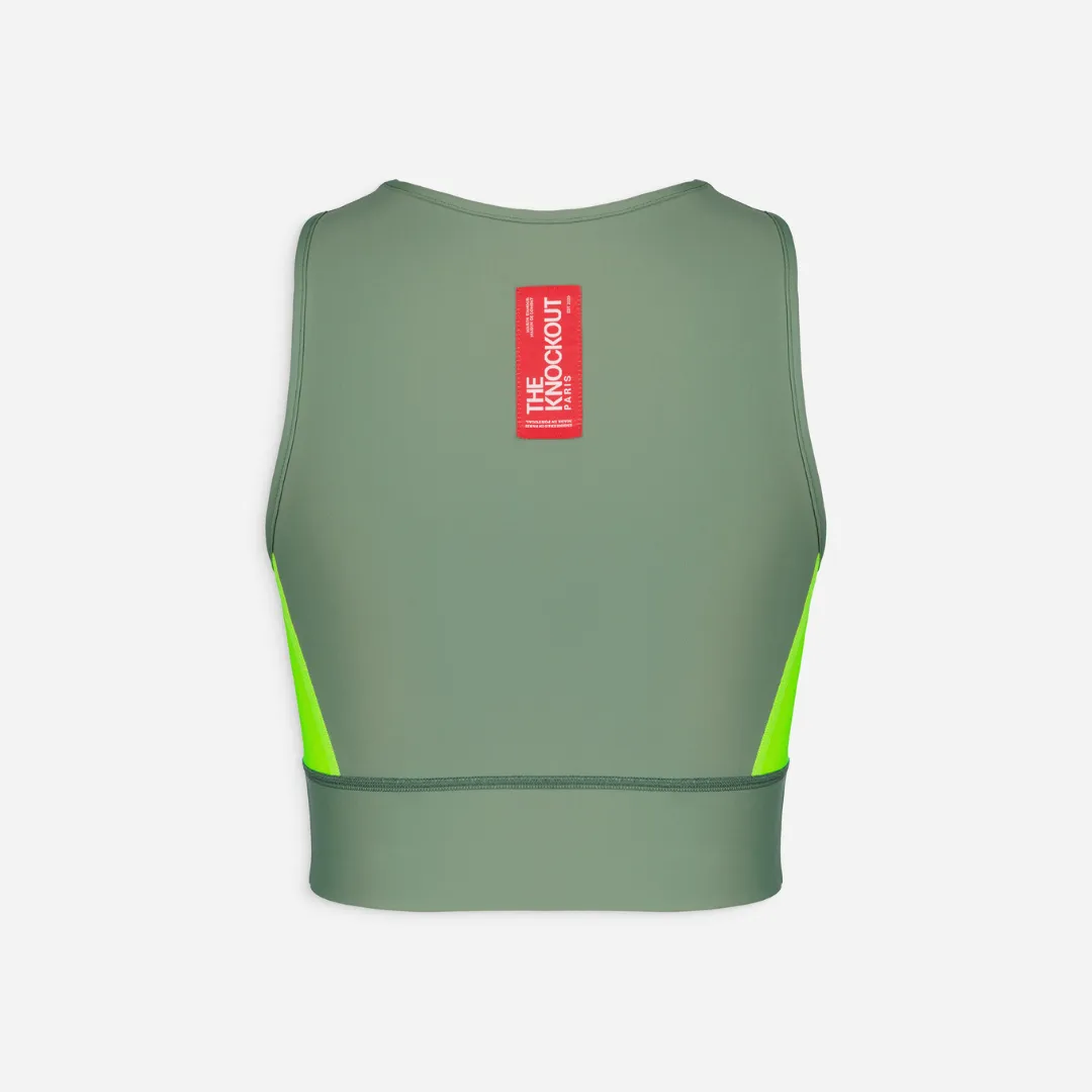 Reakt Tank Top in Sage & Yellow