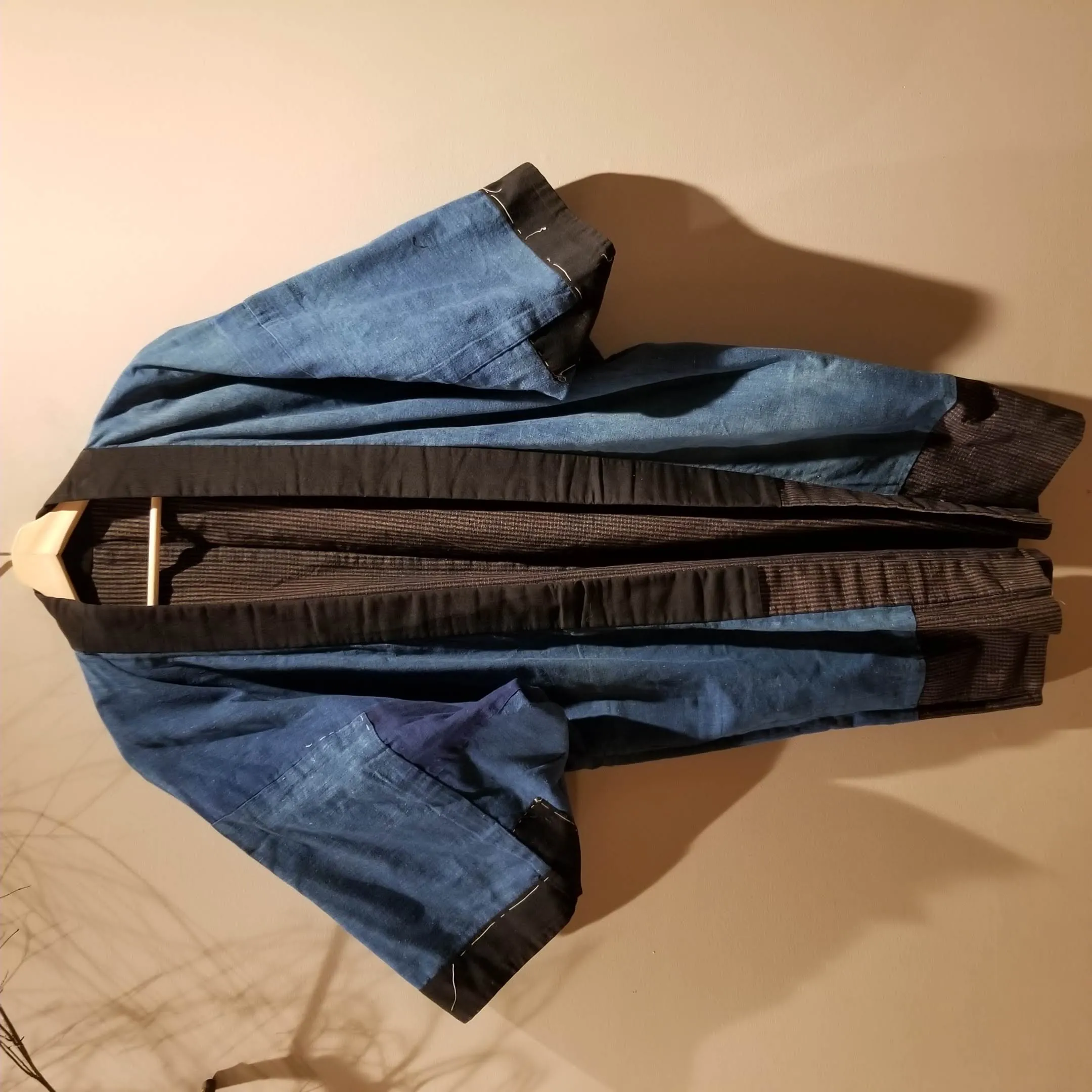 Reversible Indigo Shima Noragi Jacket