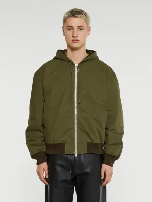 Ripstop Padded Jacket in Olive Green