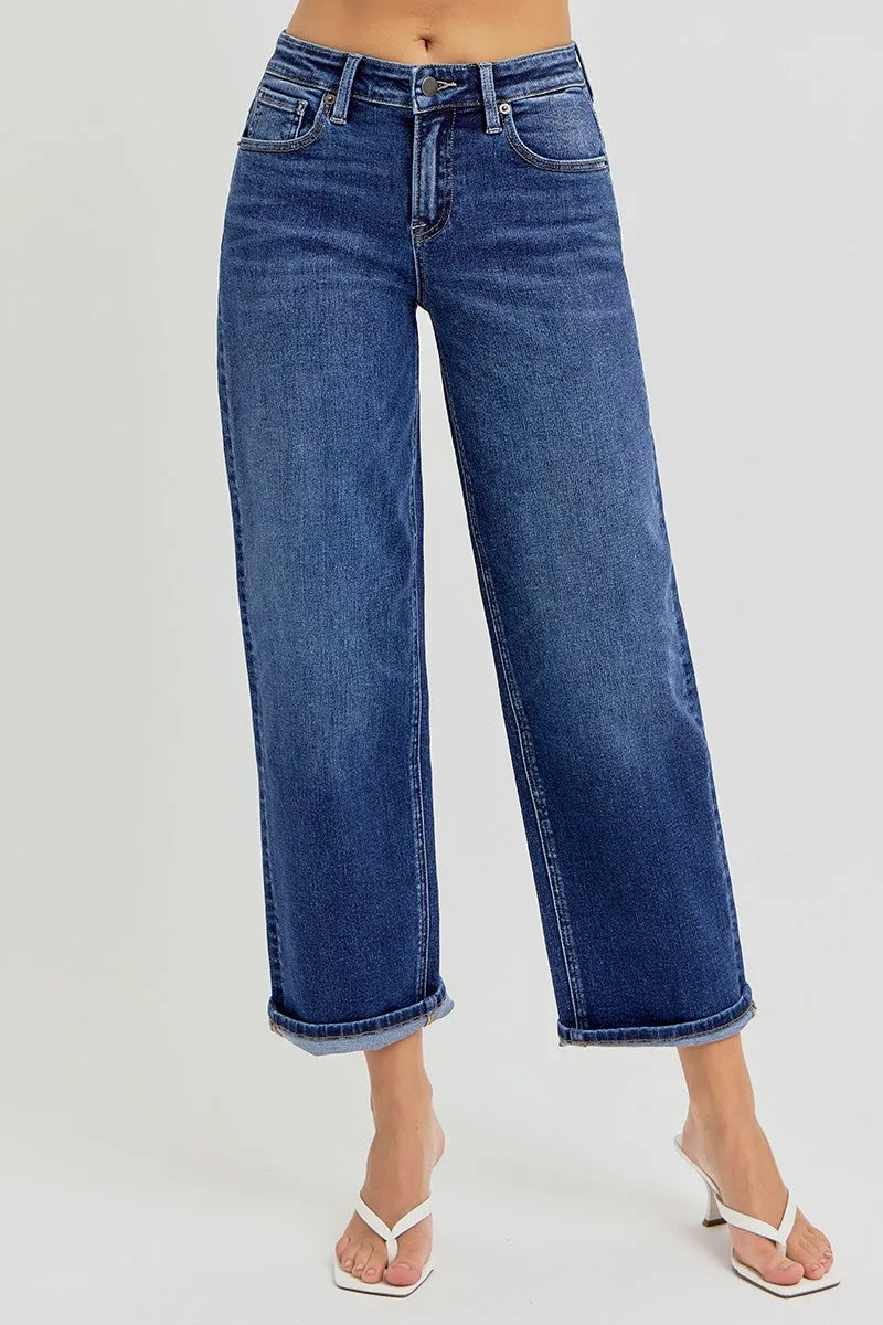 Risen JEans - High Rise Crop Boyfriend Tapered Jeans - RDP5976