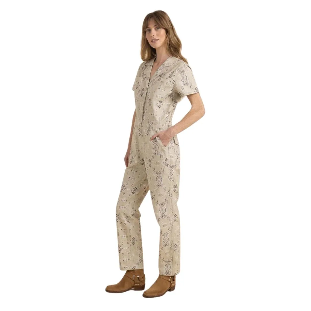 Roark Womens Layover Short Sleeve Jumpsuit - Stone