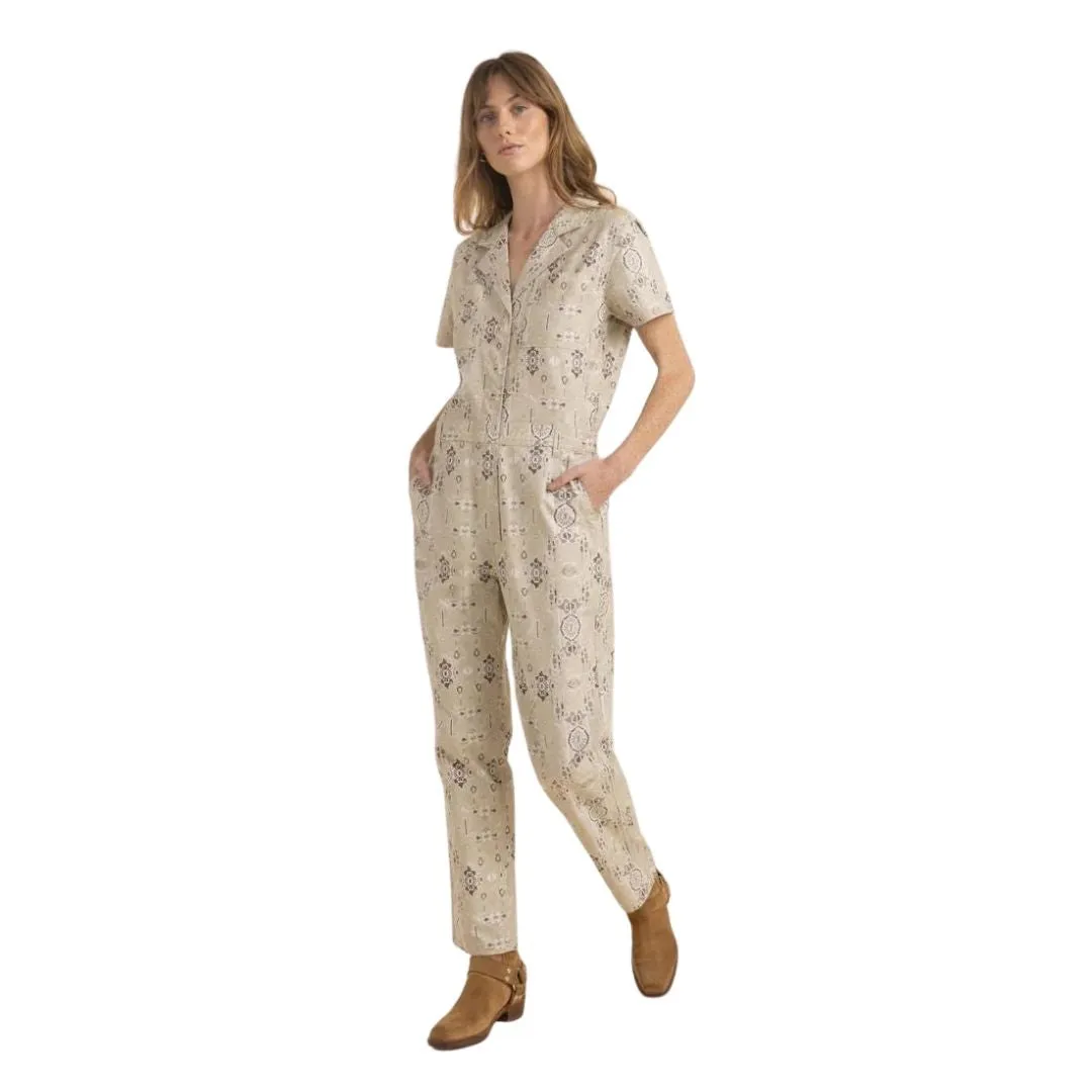 Roark Womens Layover Short Sleeve Jumpsuit - Stone