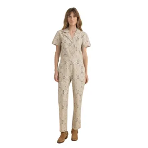 Roark Womens Layover Short Sleeve Jumpsuit - Stone