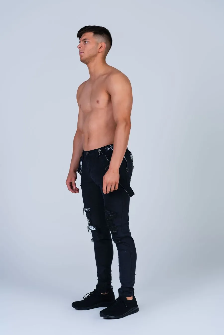 Romey Phucked Up Strapped Denim (Double Black)