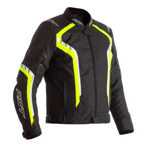 RST Axis CE Summer Textile Jacket - Black / Fluo Yellow / White