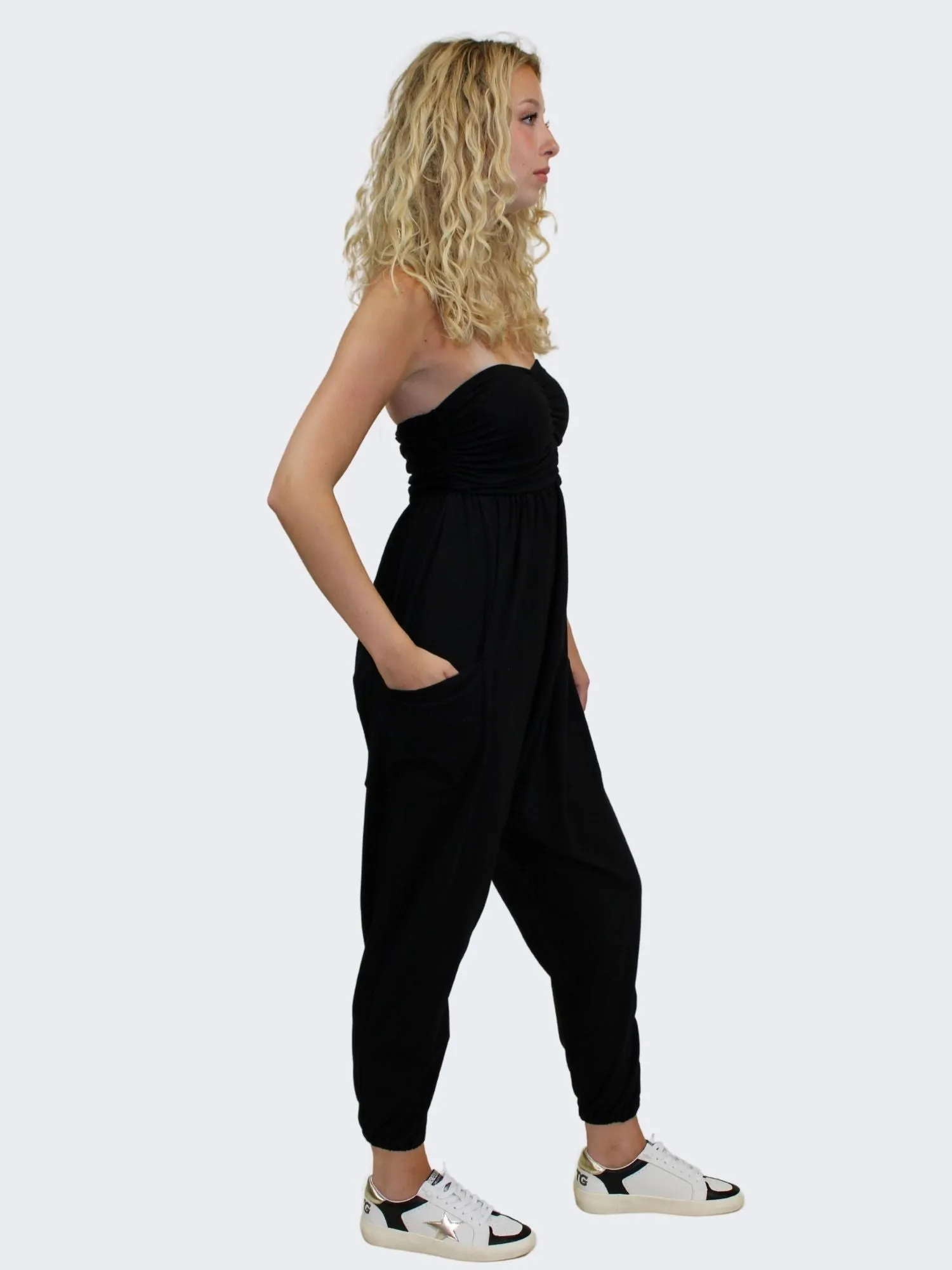 Ruched Jogger Jumpsuit