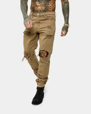 Saint Morta Destroyer Distressed Jeans Brown