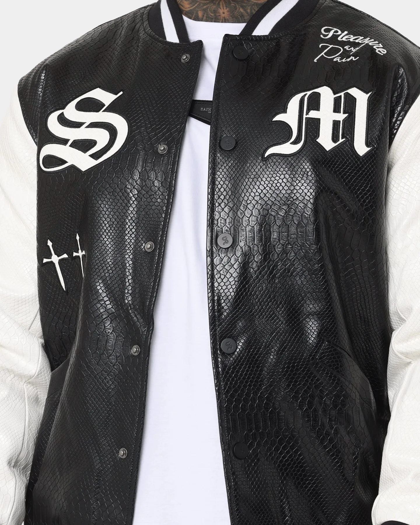 Saint Morta Graveyard Reptile Jacket Black/White