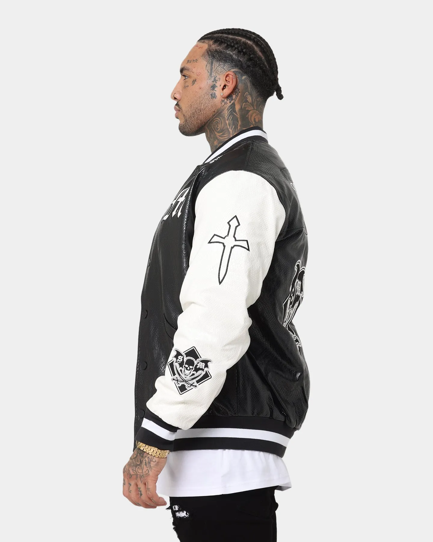 Saint Morta Graveyard Reptile Jacket Black/White