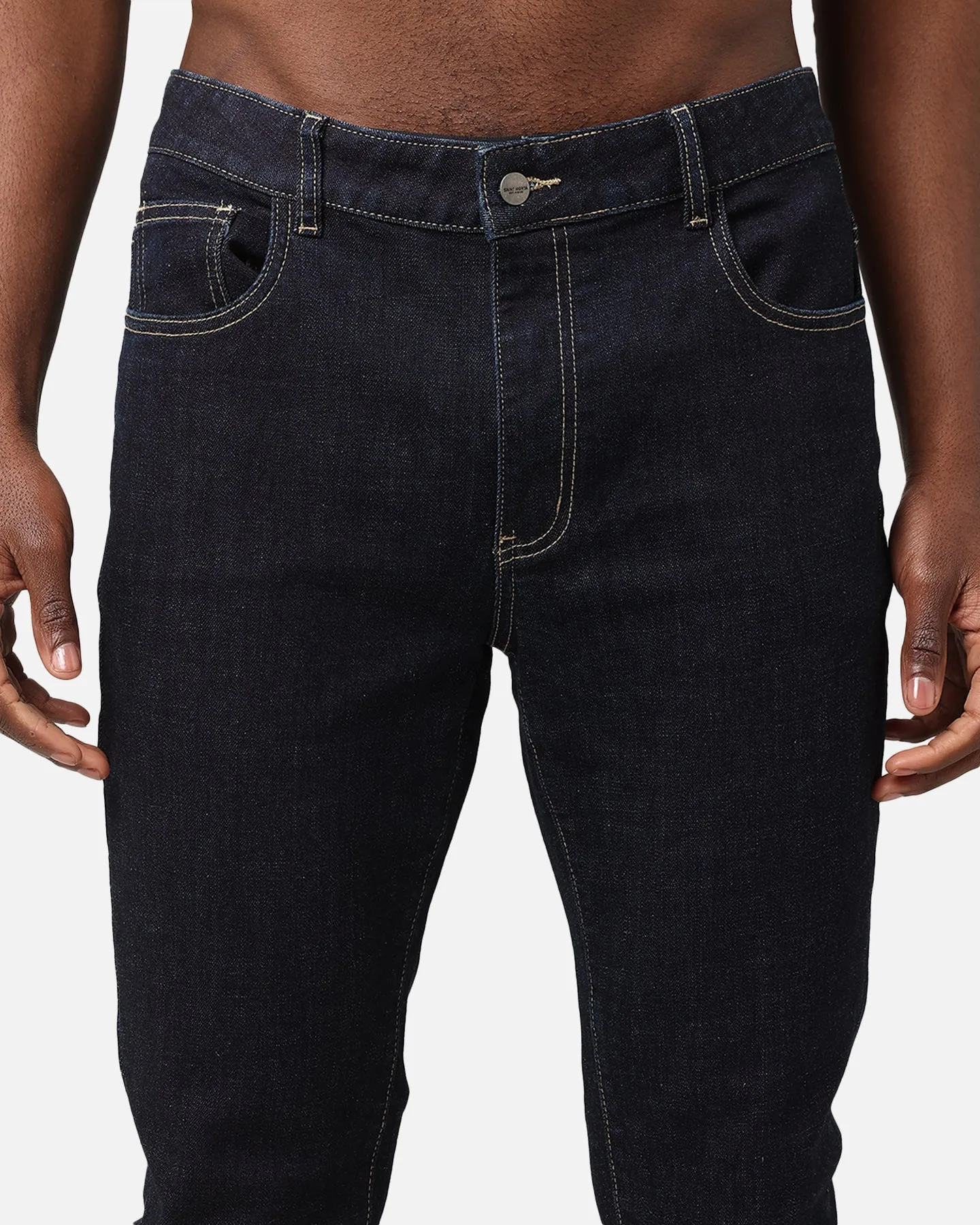 Saint Morta Tapered Denim Jeans Raw Indigo