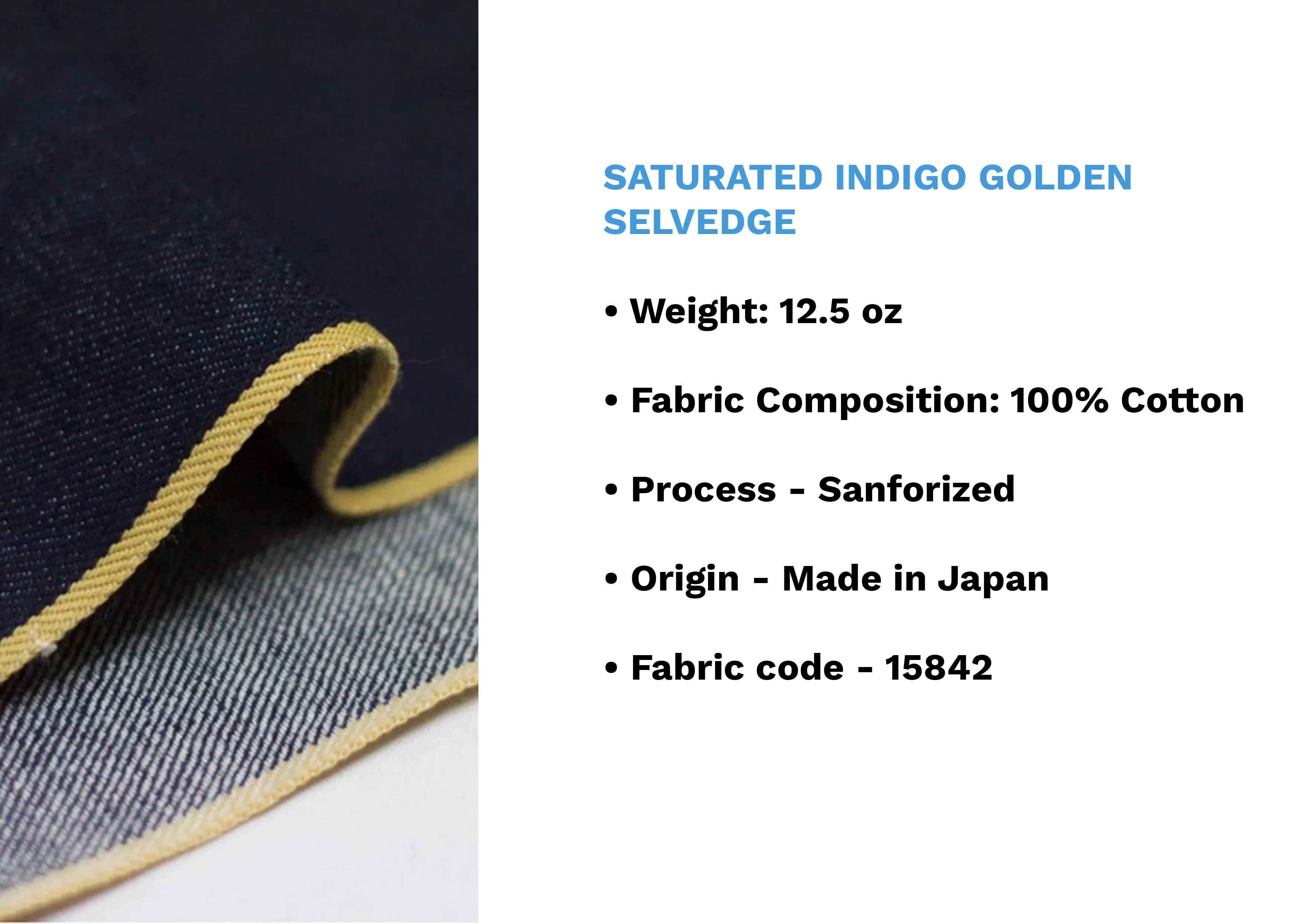 SATURATED INDIGO GOLDEN SELVEDGE