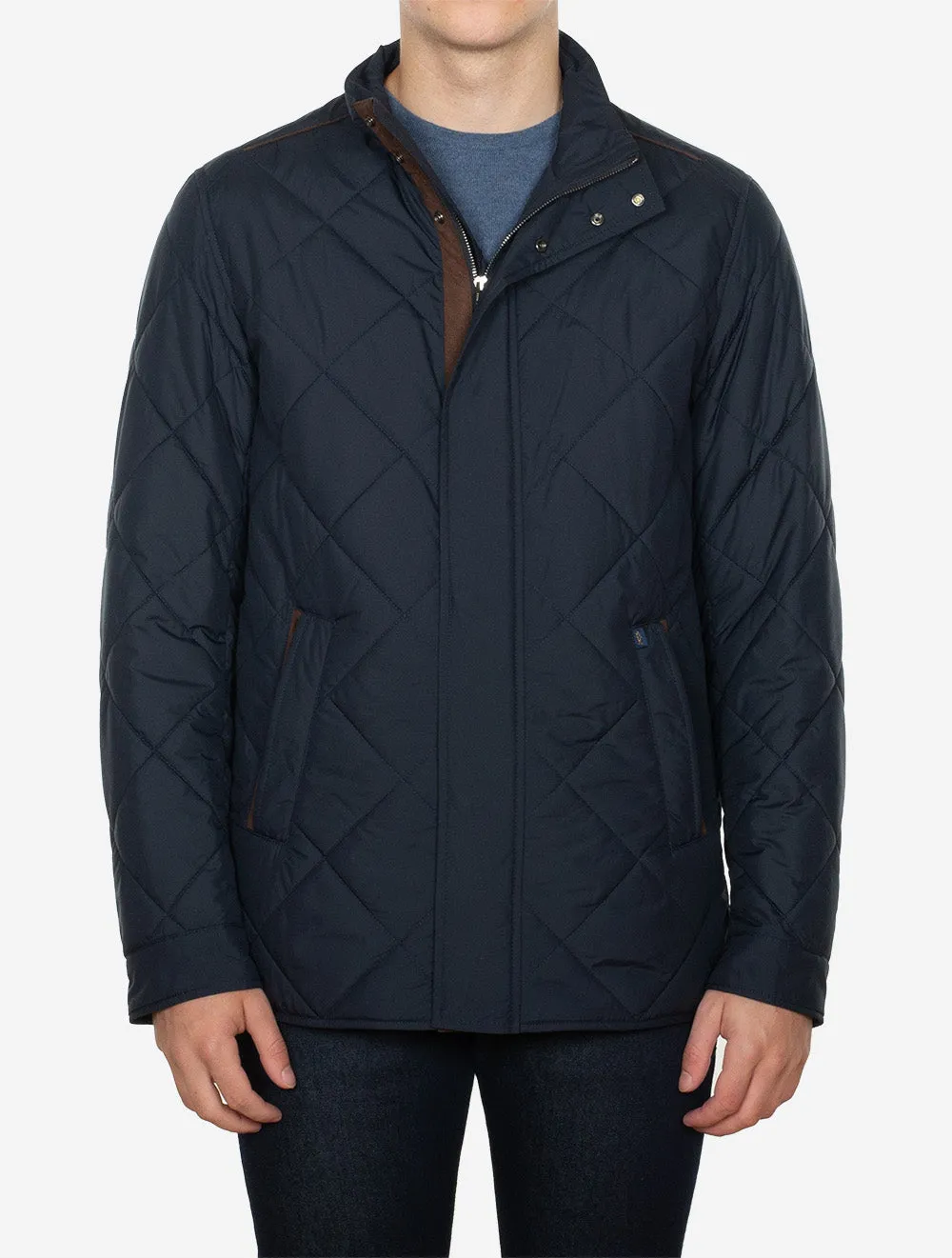 Save the Sea Quilted Jacket Navy