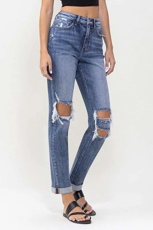 Scarlett Rolled Cuff Boyfriend Jean (Lovervet By Vervet)