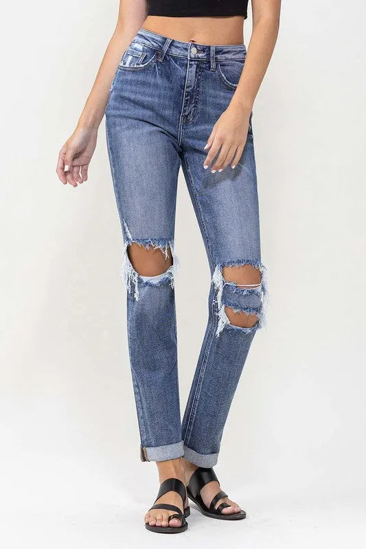 Scarlett Rolled Cuff Boyfriend Jean (Lovervet By Vervet)