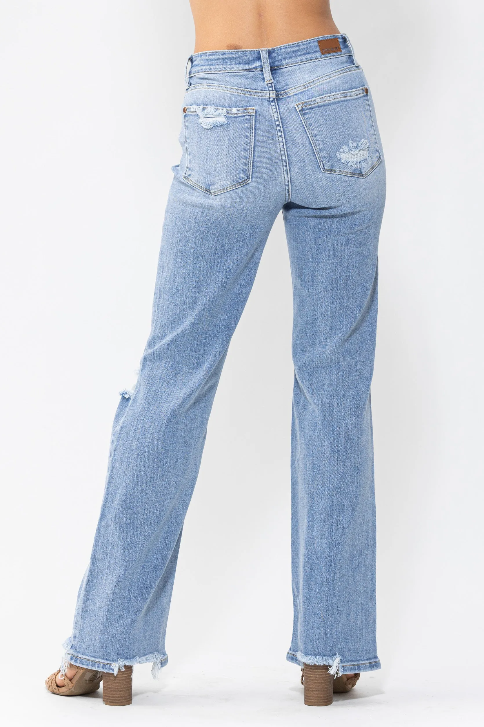 Scotland High Waisted Destroyed Denim