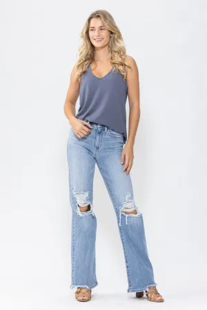 Scotland High Waisted Destroyed Denim