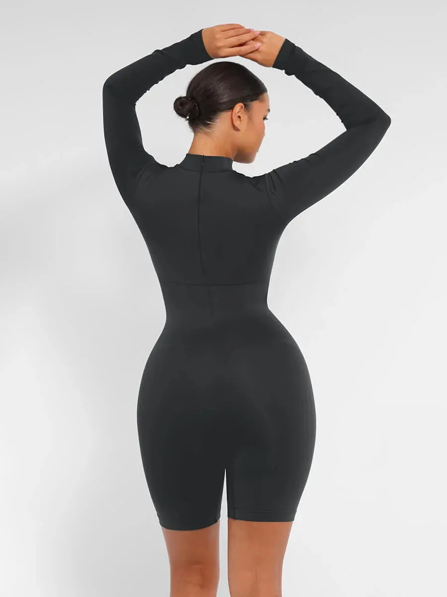 Seamless Tummy Control High Neck Jumpsuit