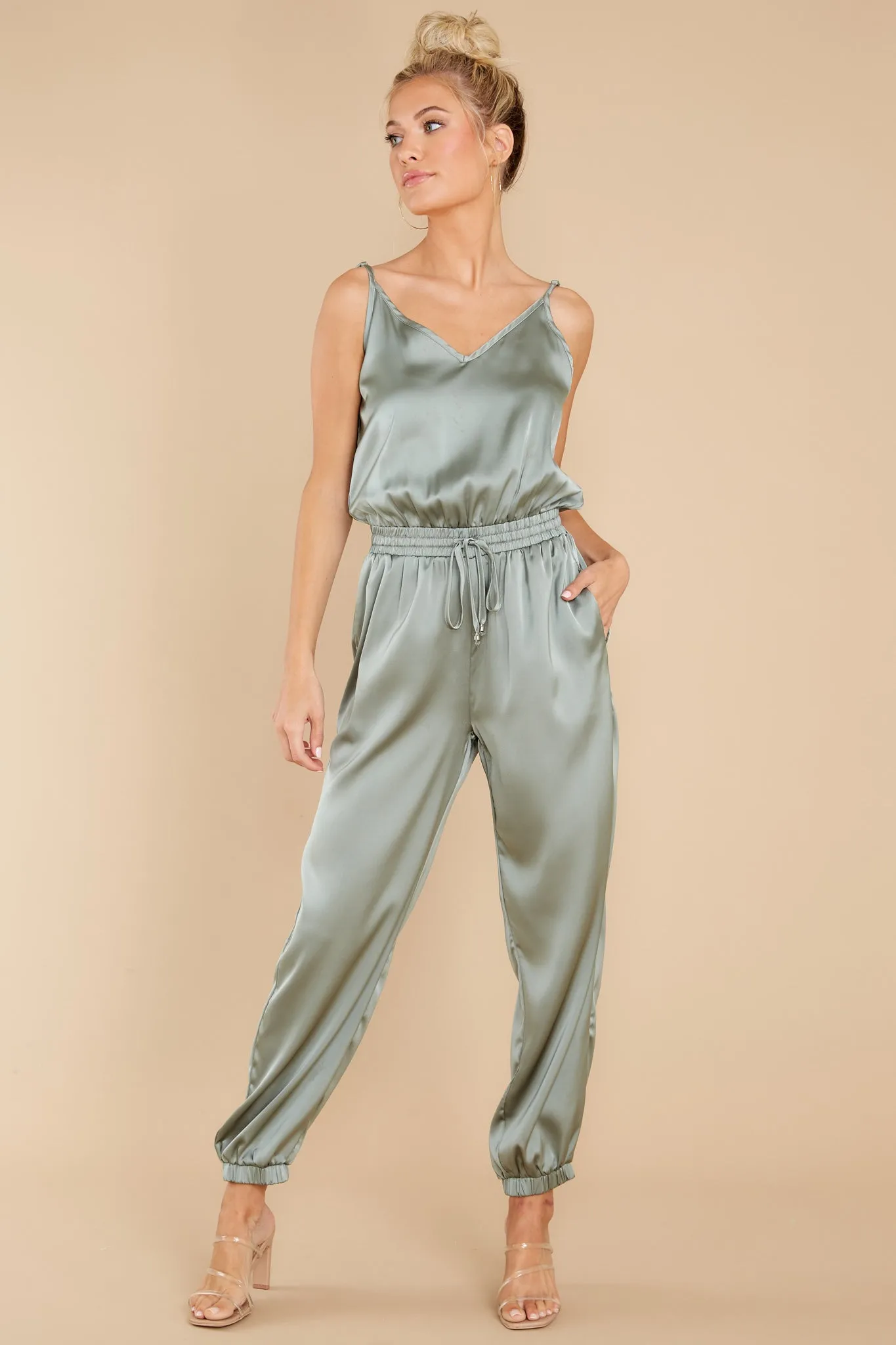 Seeking Serenity Sage Jumpsuit