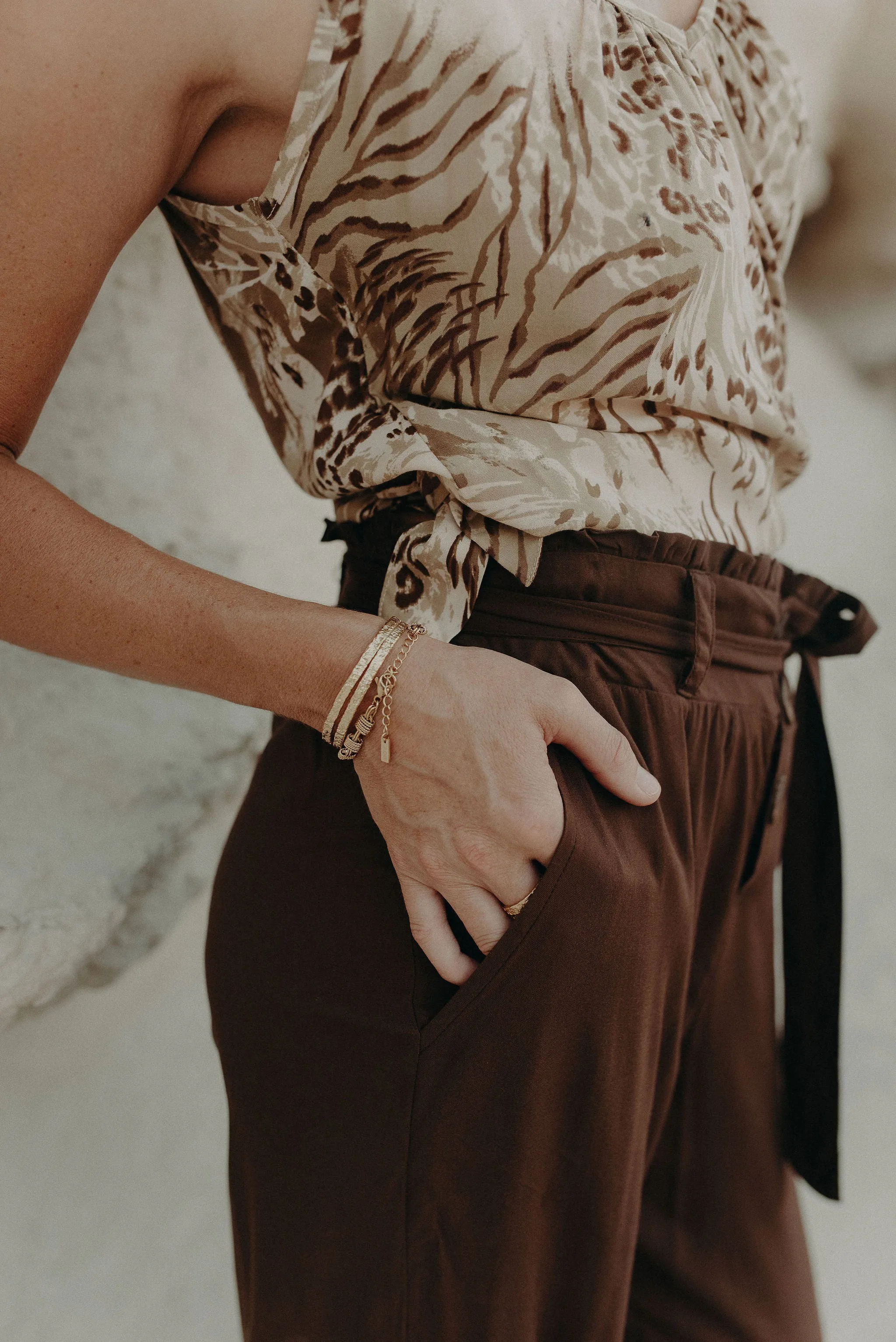 Sienna Wide Leg Pants - chocolate