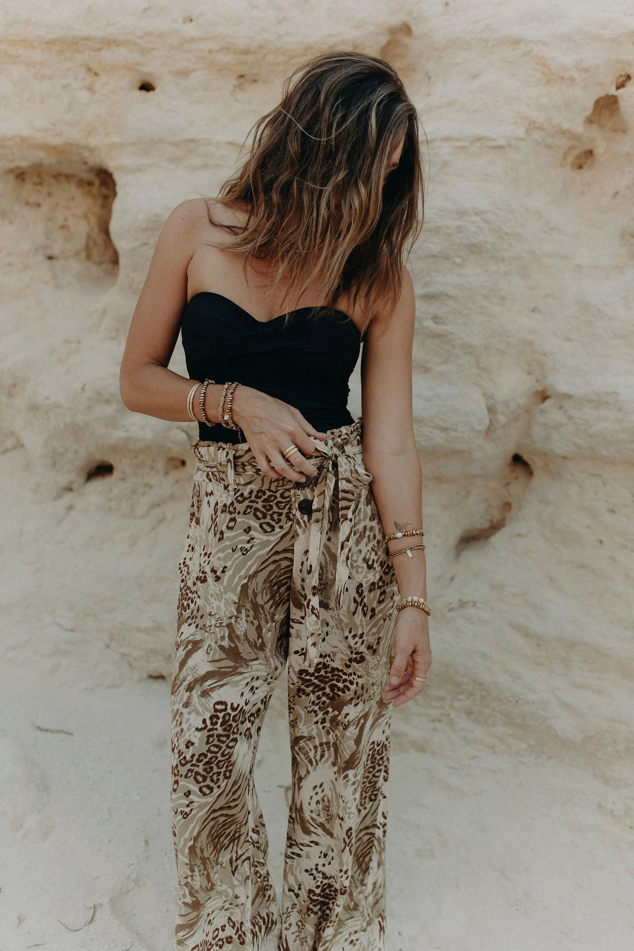 Sienna Wide Leg Pants - jungle