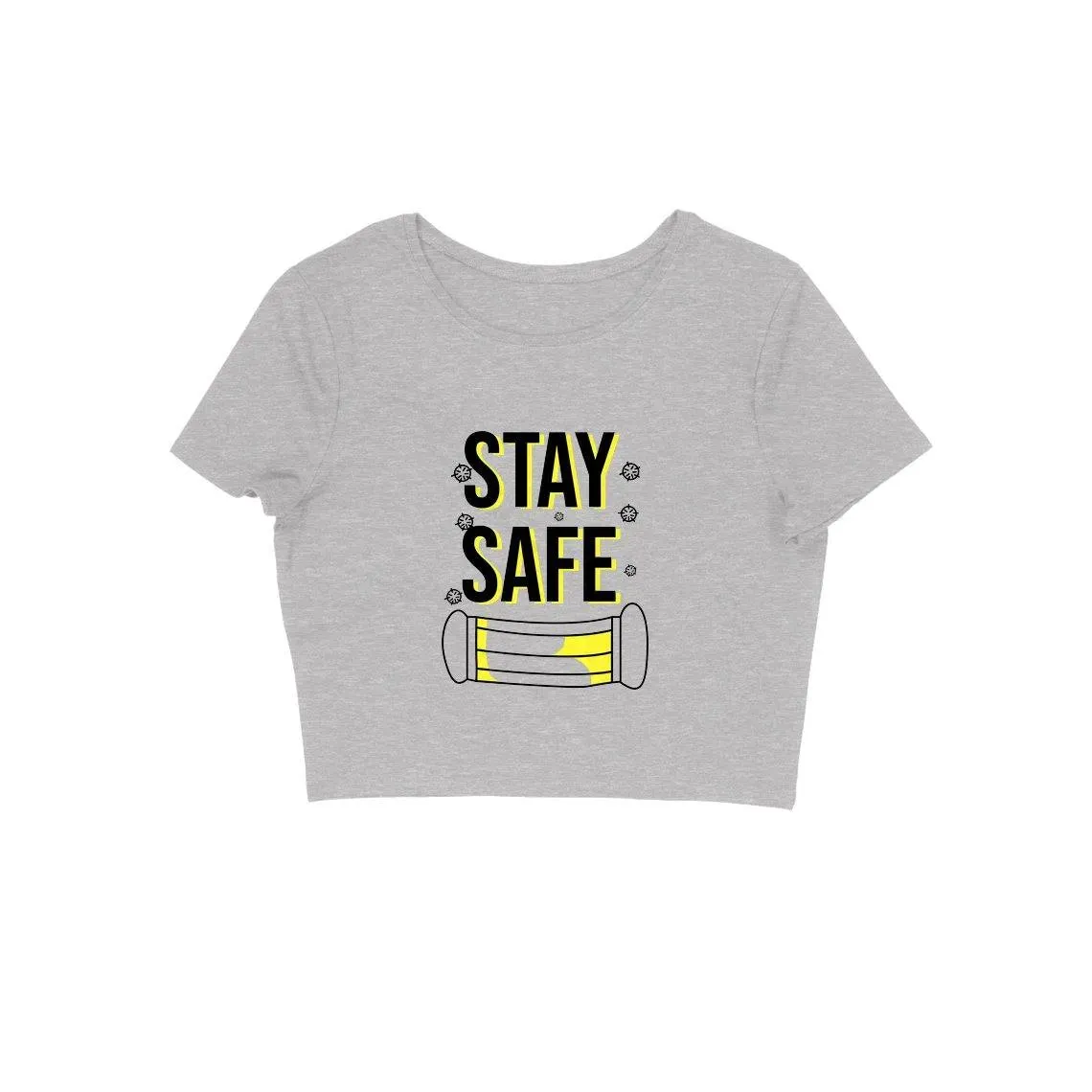 Stay Safe Crop Top in Cotton for Women