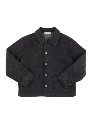 Stella McCartney Kids   Logo cotton denim jacket 