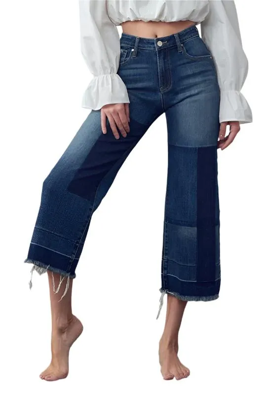 TEEK - Mid Rise Crop Flare Jeans