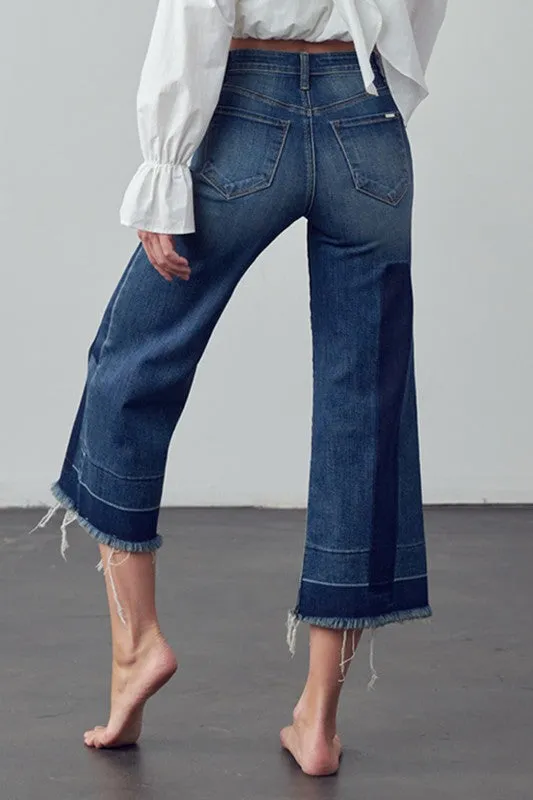 TEEK - Mid Rise Crop Flare Jeans