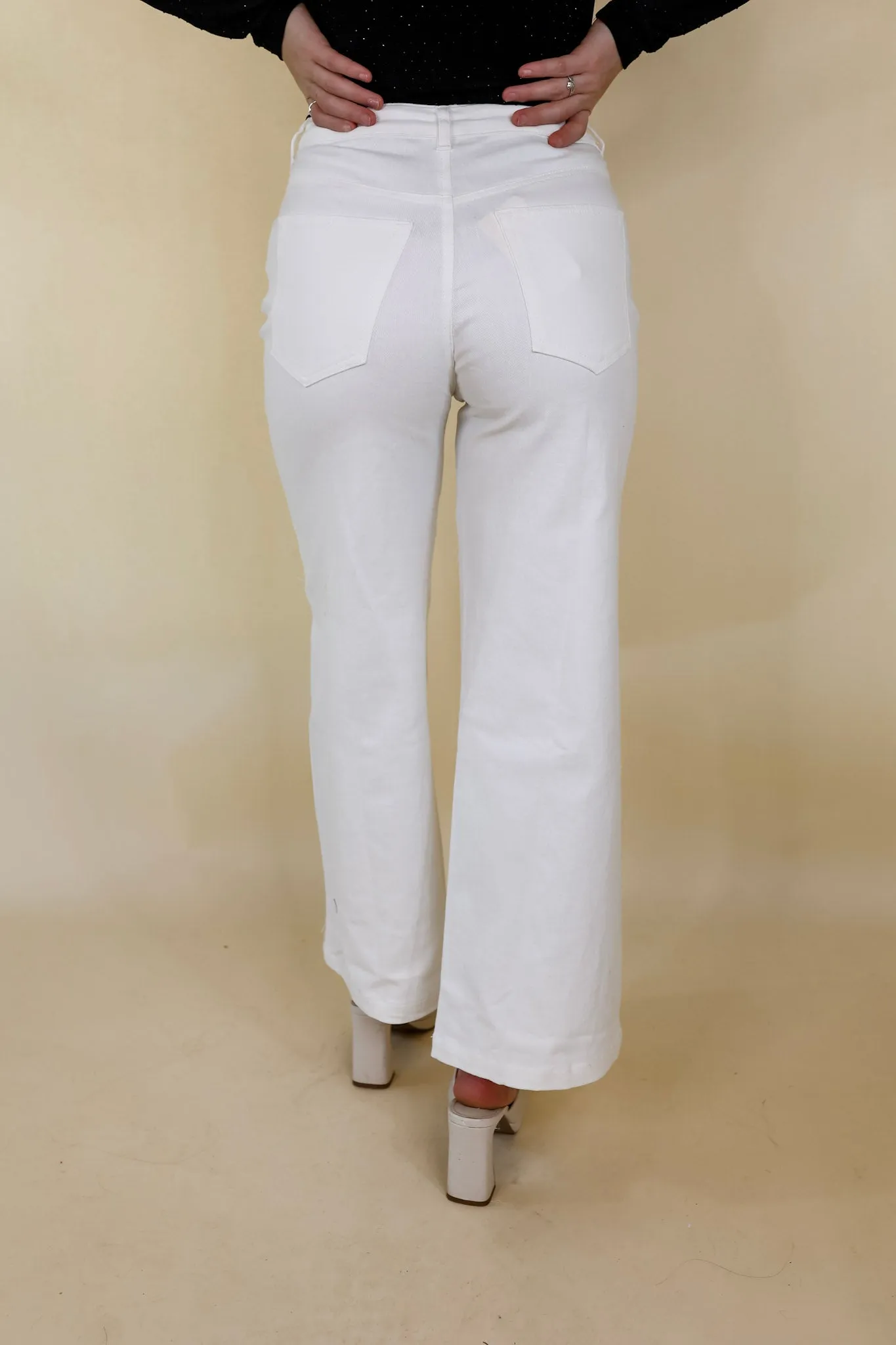 The Best Cropped Wide Leg Jeans in White