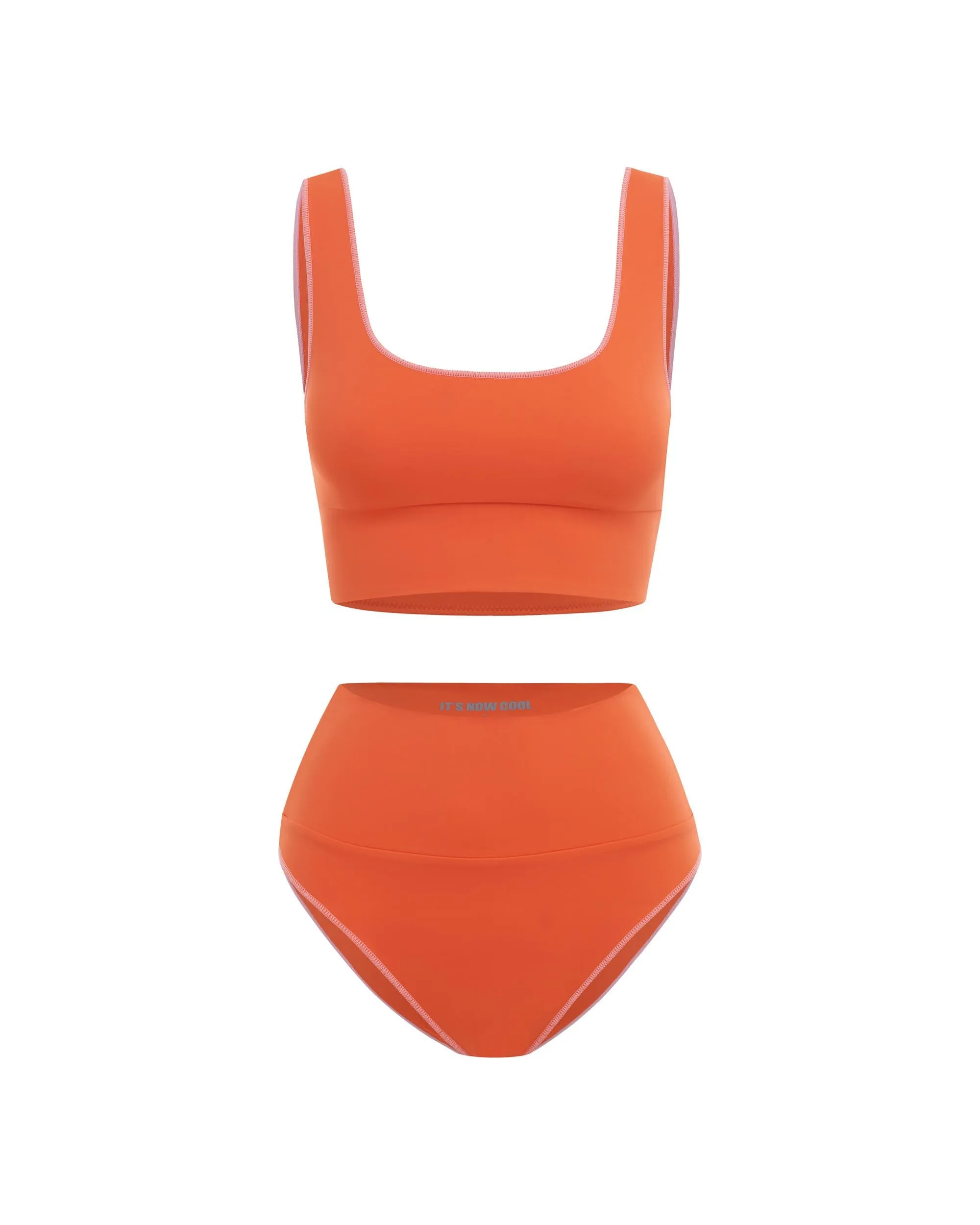 The Contour Crop Top - Flame