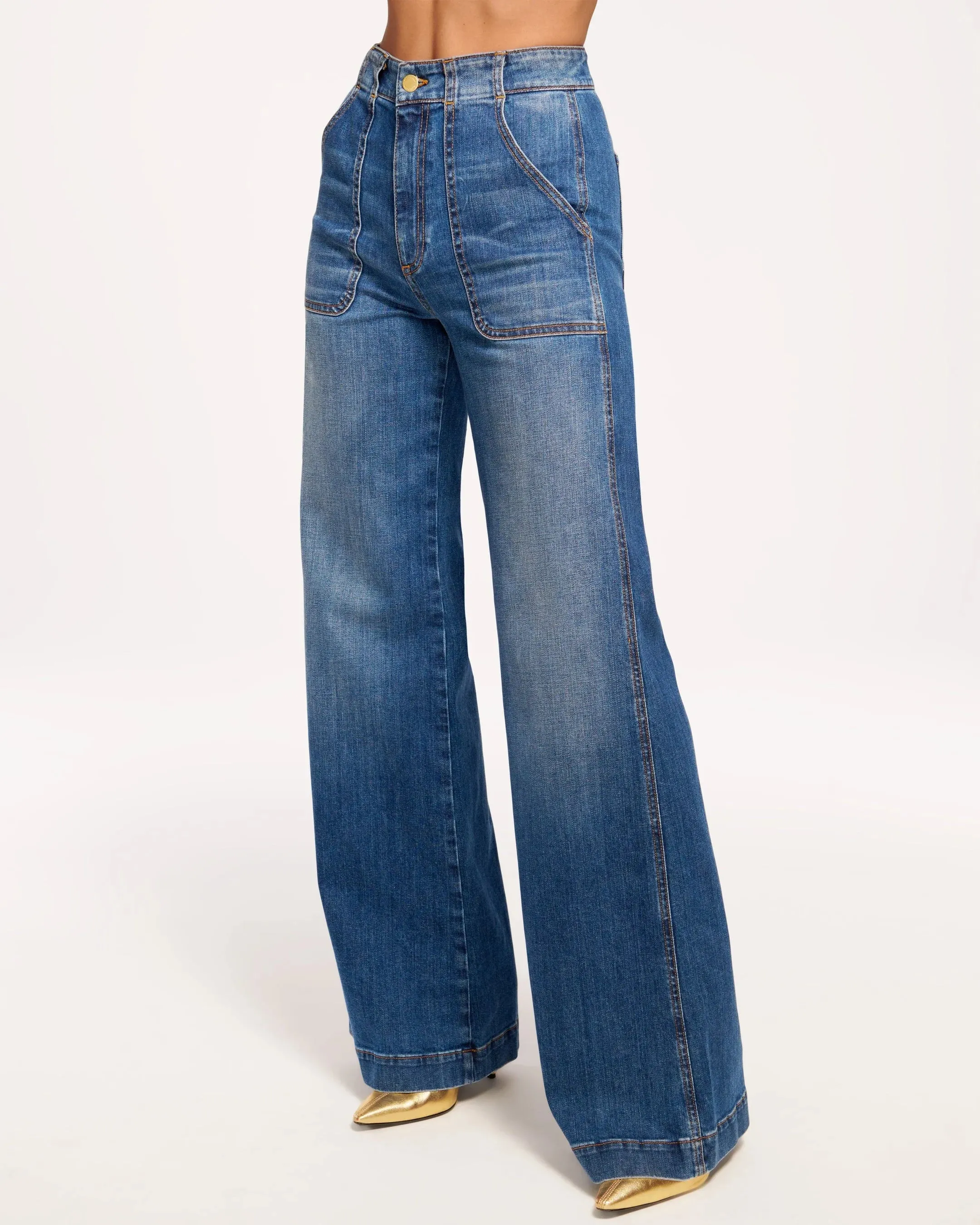 Theodora Wide Leg Jean - Medium Wash