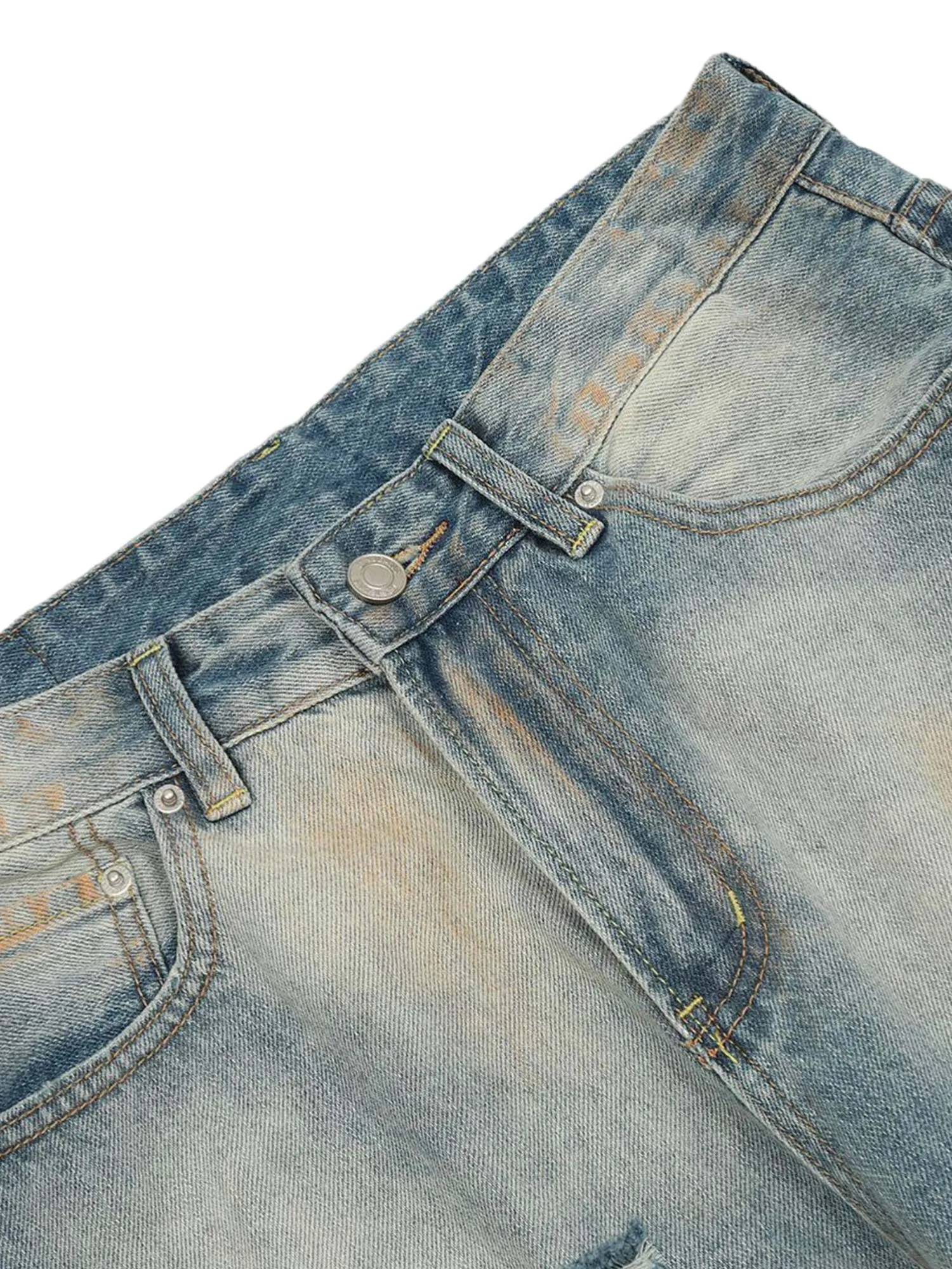 Thesupermade Distressed Street Hip-Hop Jeans