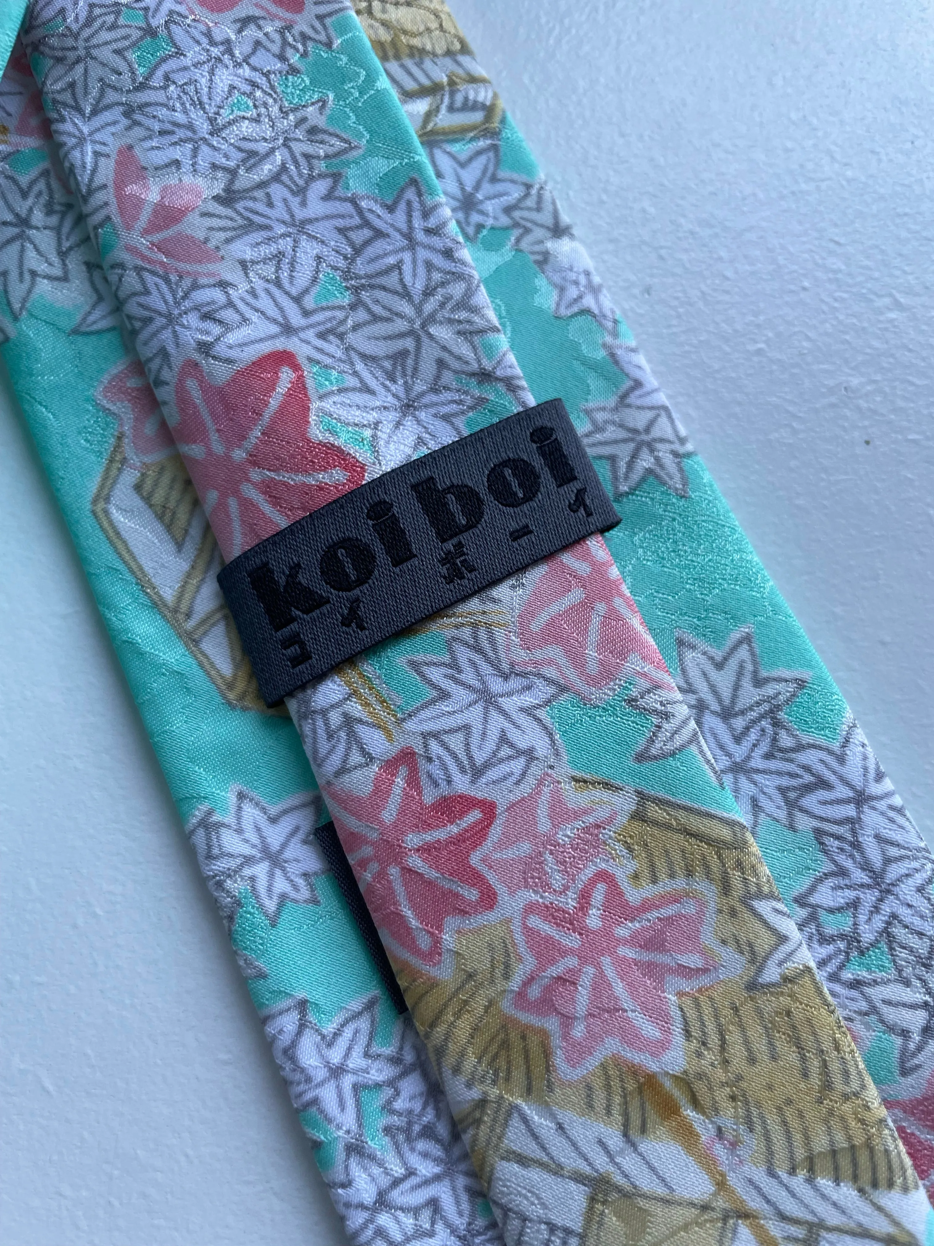 Turquoise and Maple Necktie