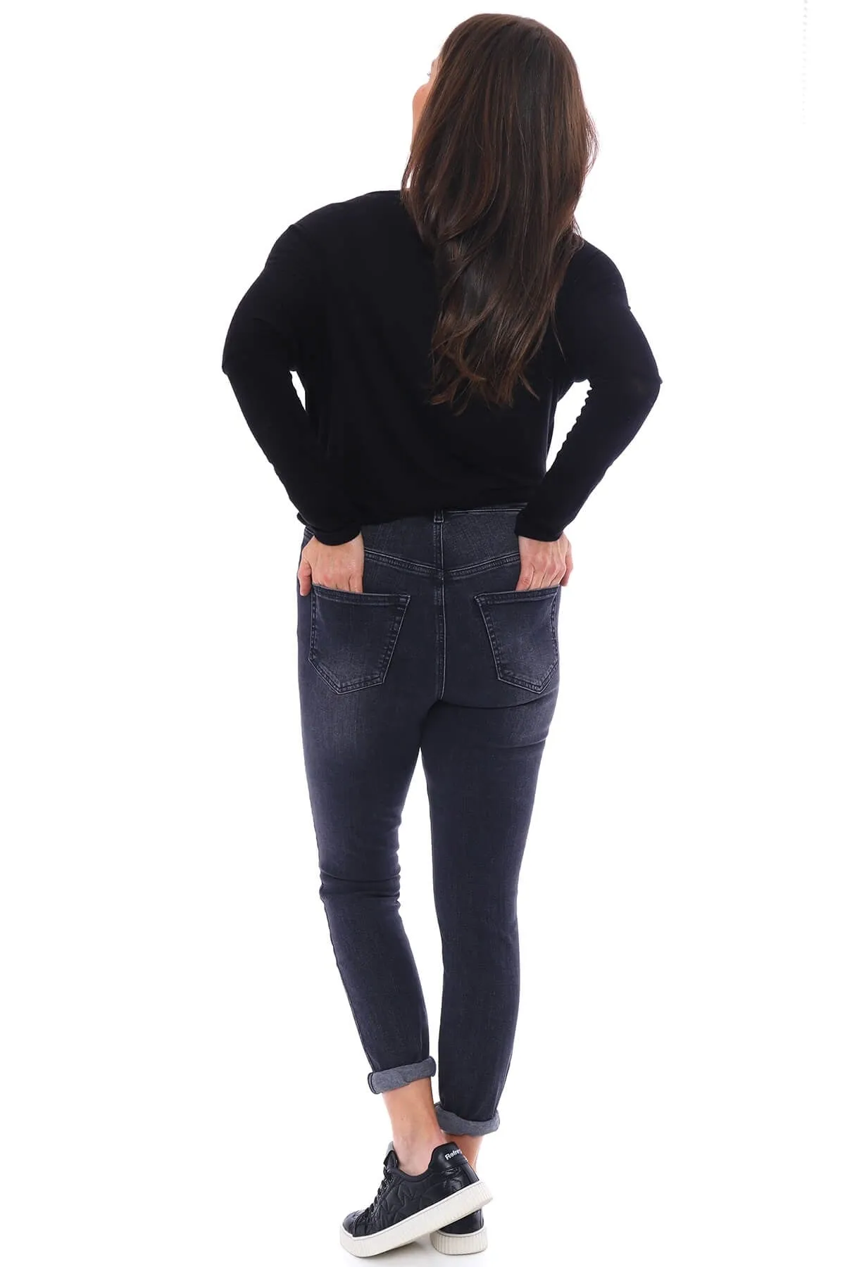 Vero Moda Black Washed Denim Jeans Black