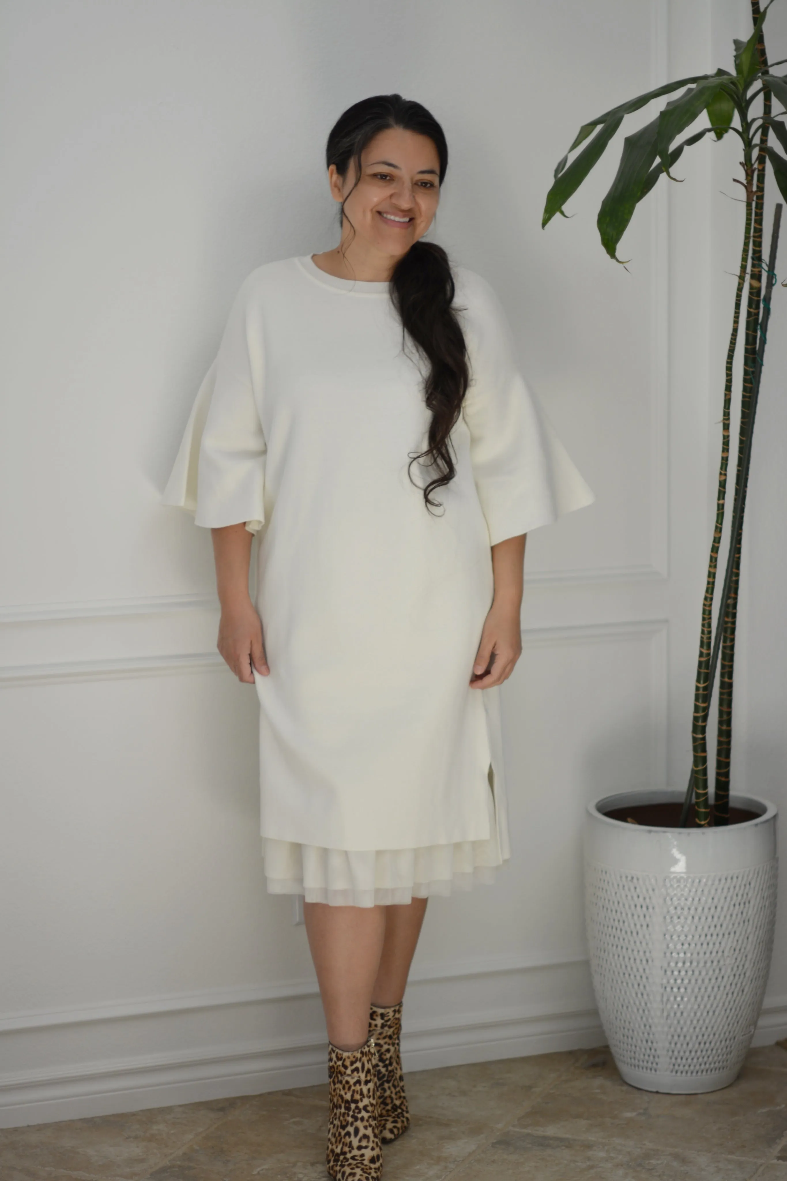 Violet Ivory Knit Dress