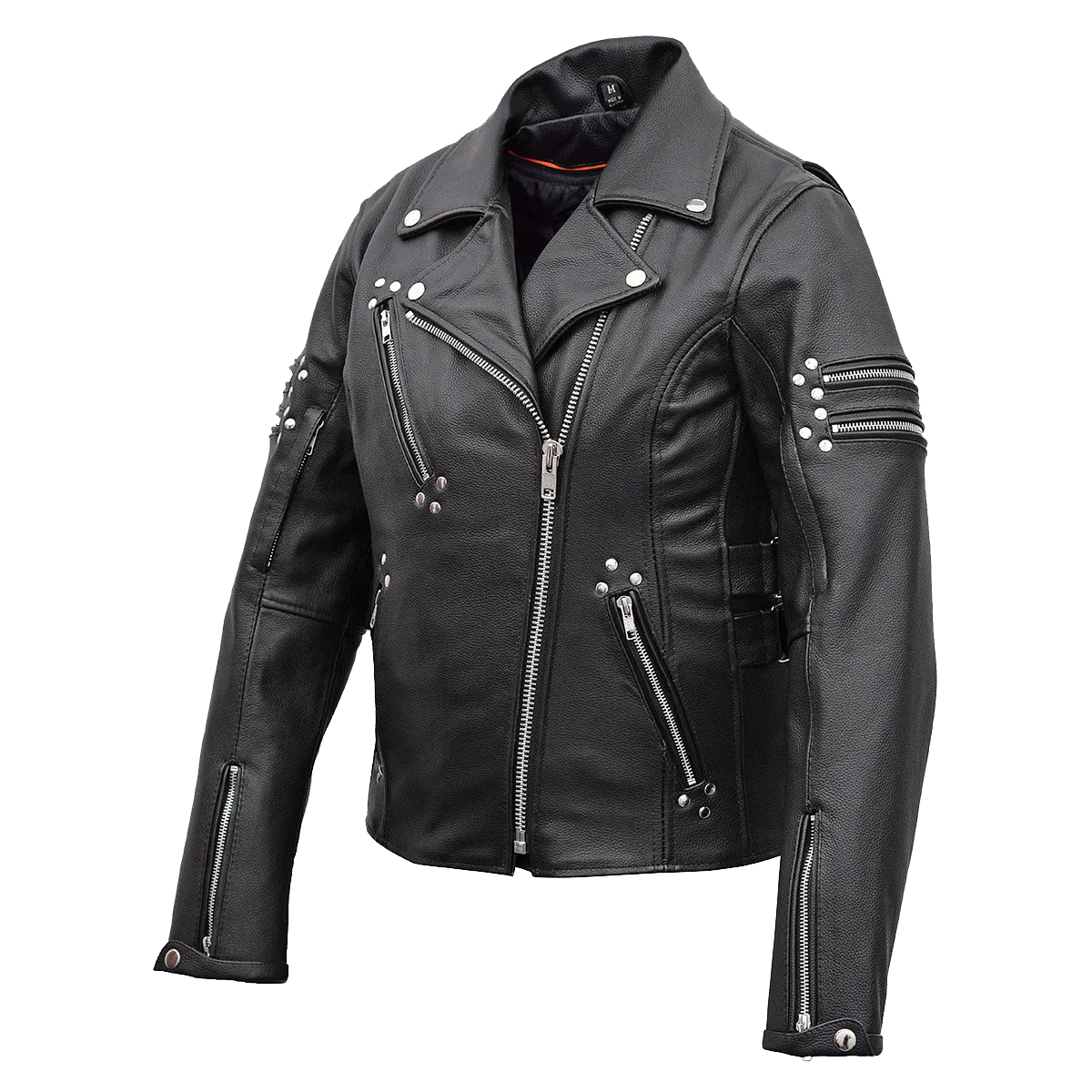 VL617 Ladies Premium Leather Jacket with Side Adjustments