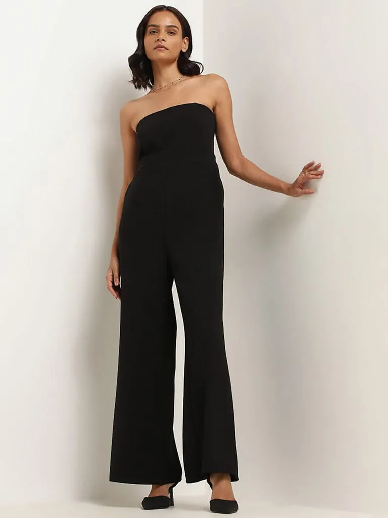 Wardrobe Black Strapless Jumpsuit