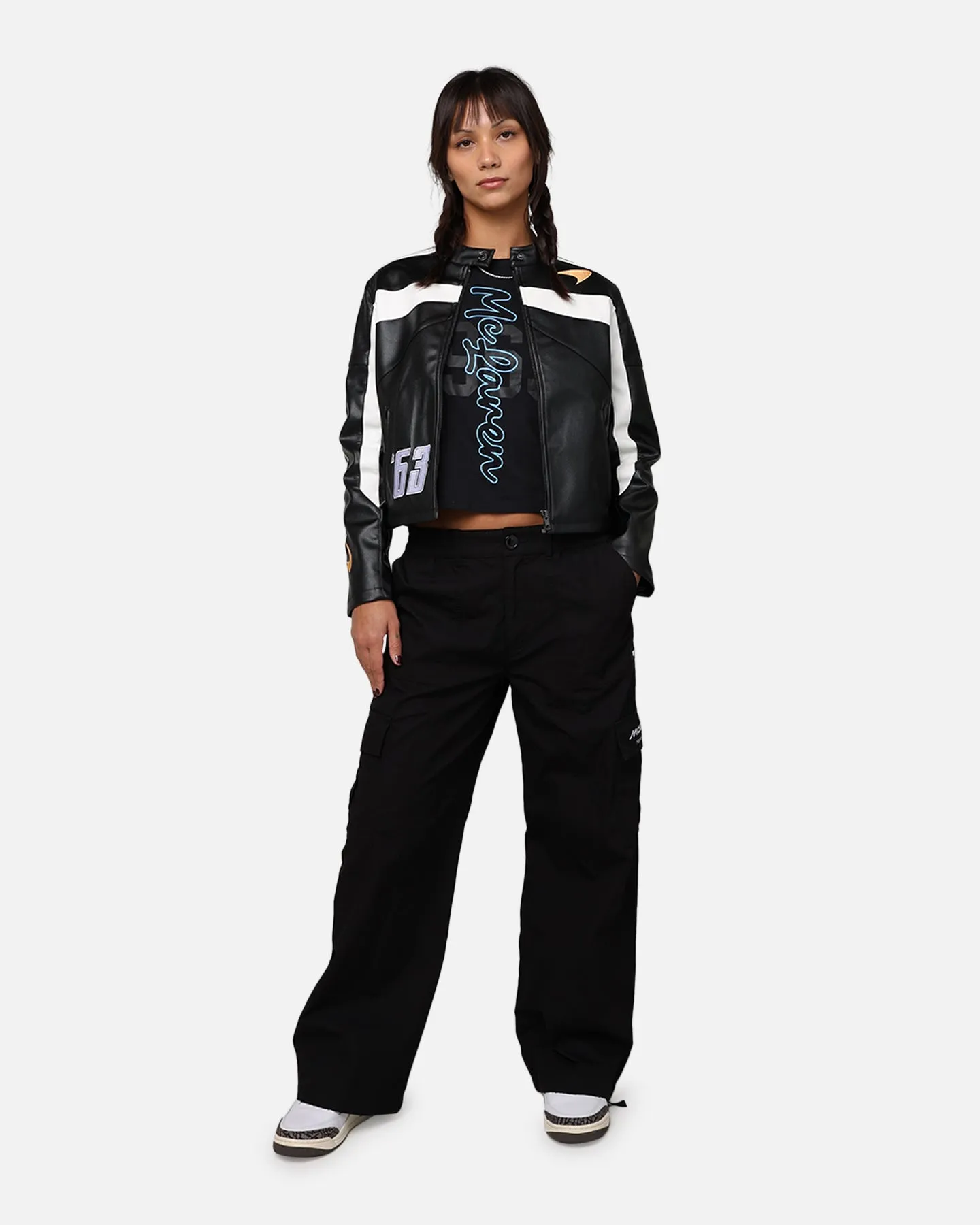 We Are The Wild Collective X McLaren Women's Crop Racing Jacket Black