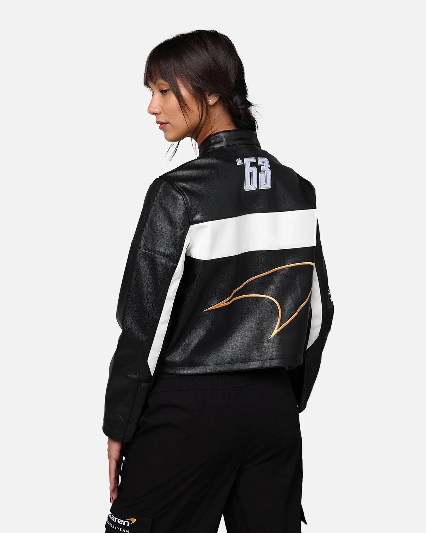 We Are The Wild Collective X McLaren Women's Crop Racing Jacket Black