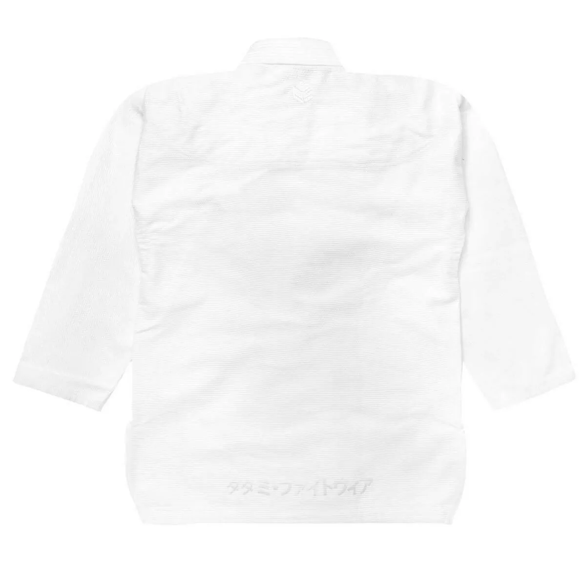 White on White Tatami Fightwear Estilo Black Label Mens BJJ Gi