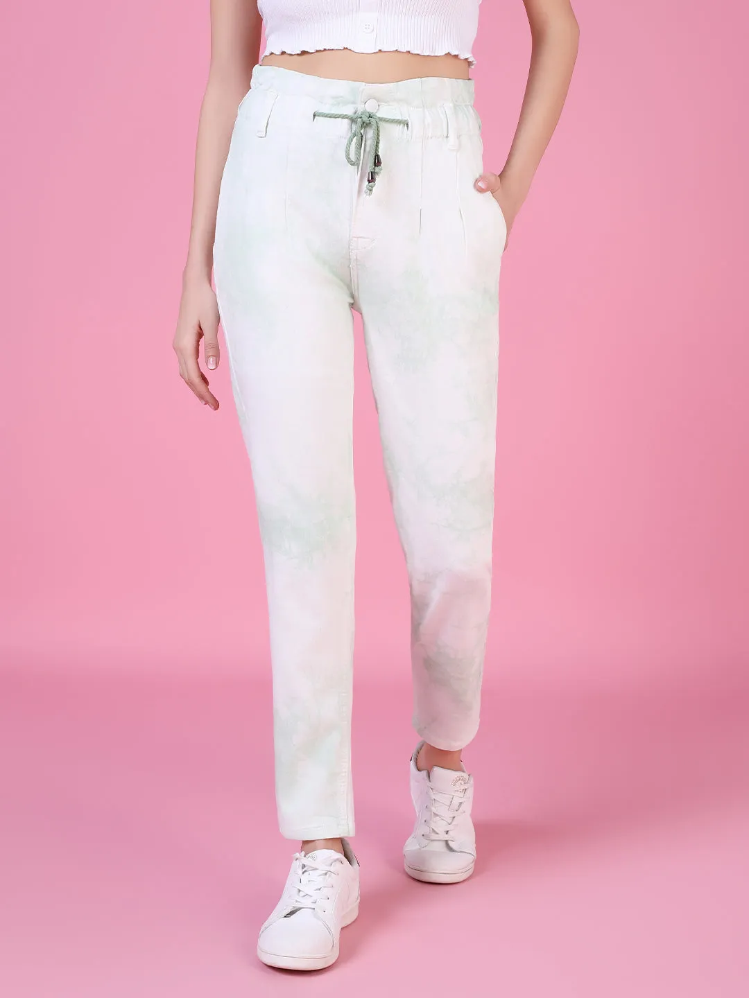 Women White Solid Slim Fit Denim Jeans