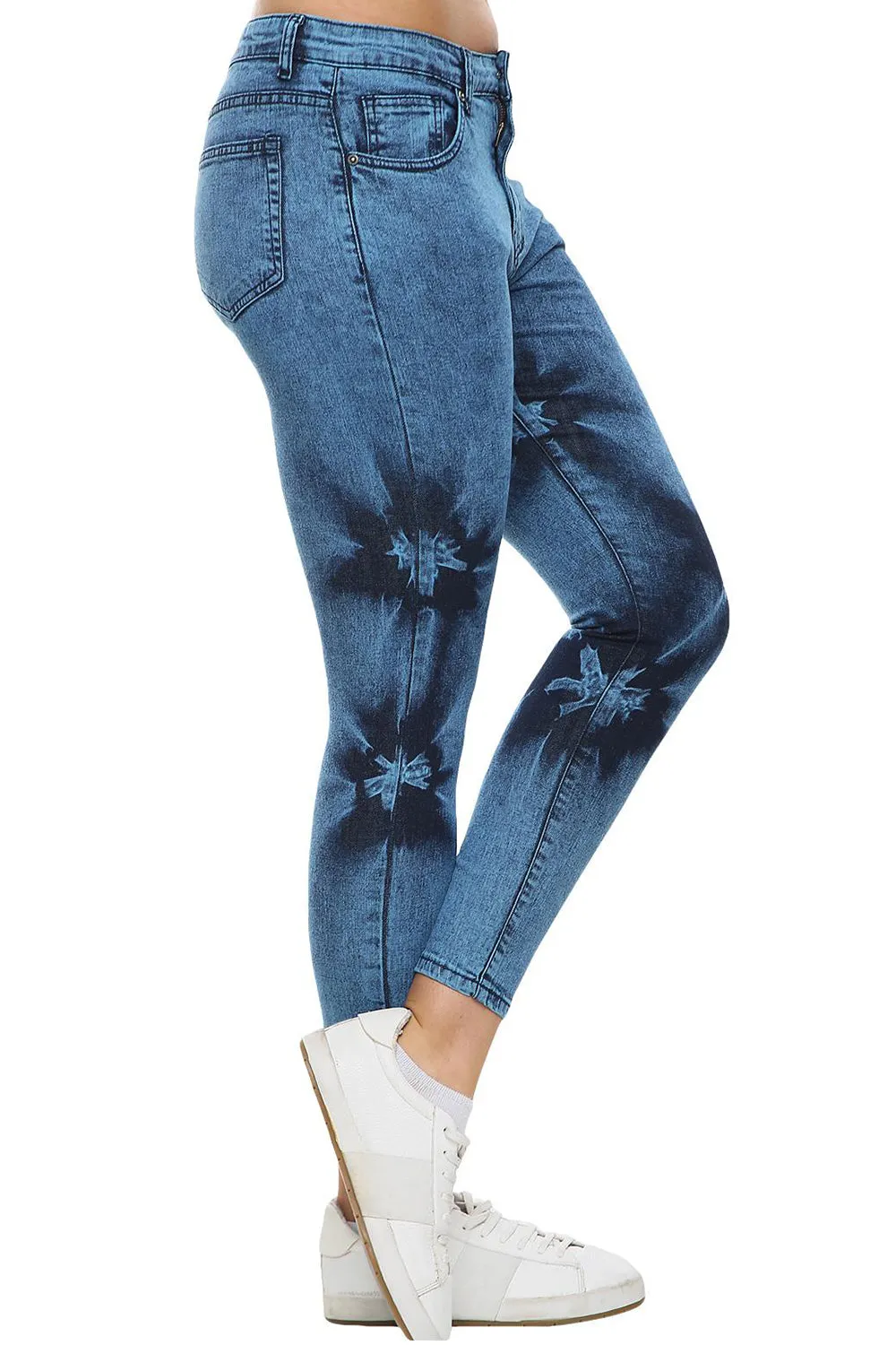 Womens High Waist Skinny Denim Jeans