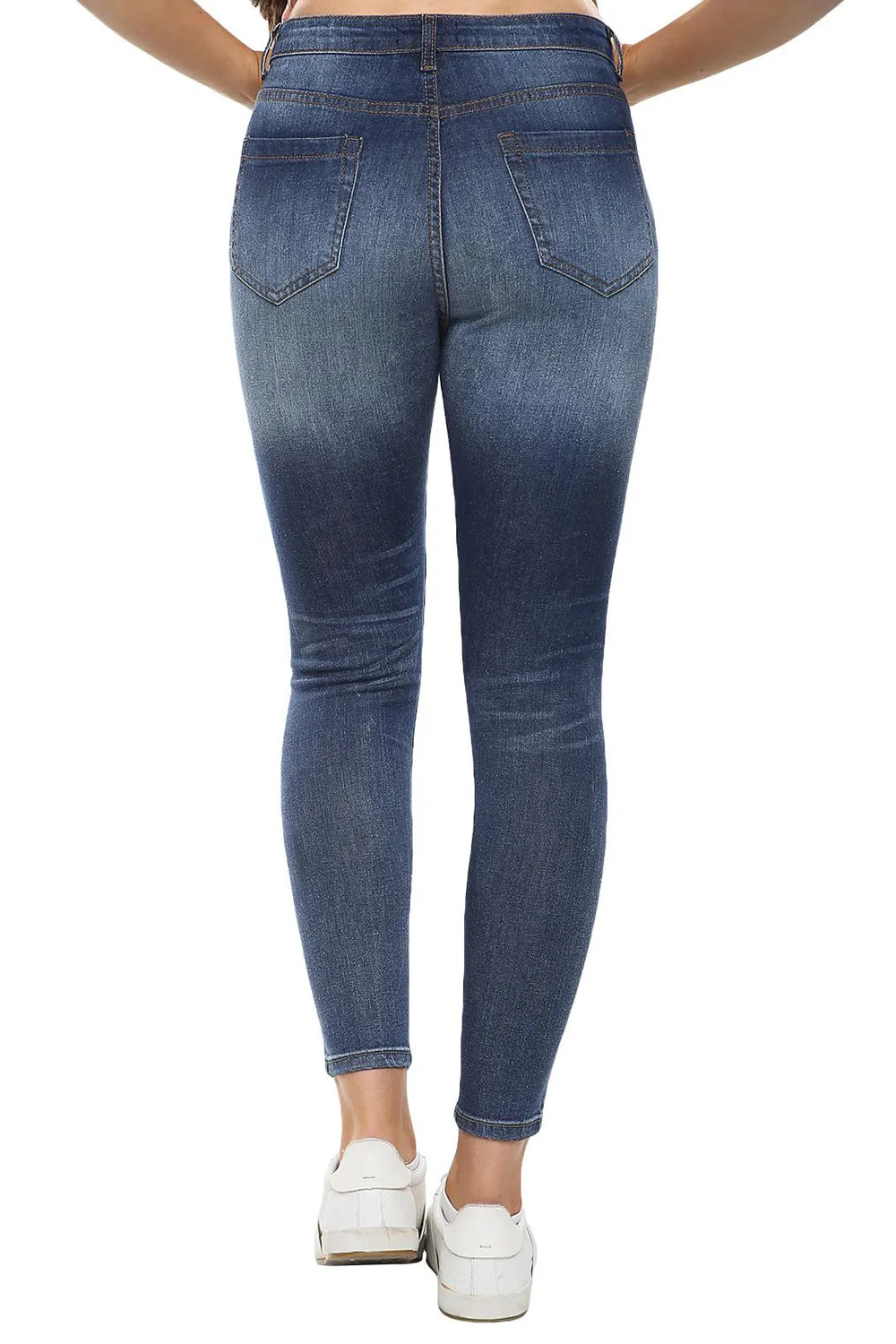 Womens High Waist Skinny Denim Jeans