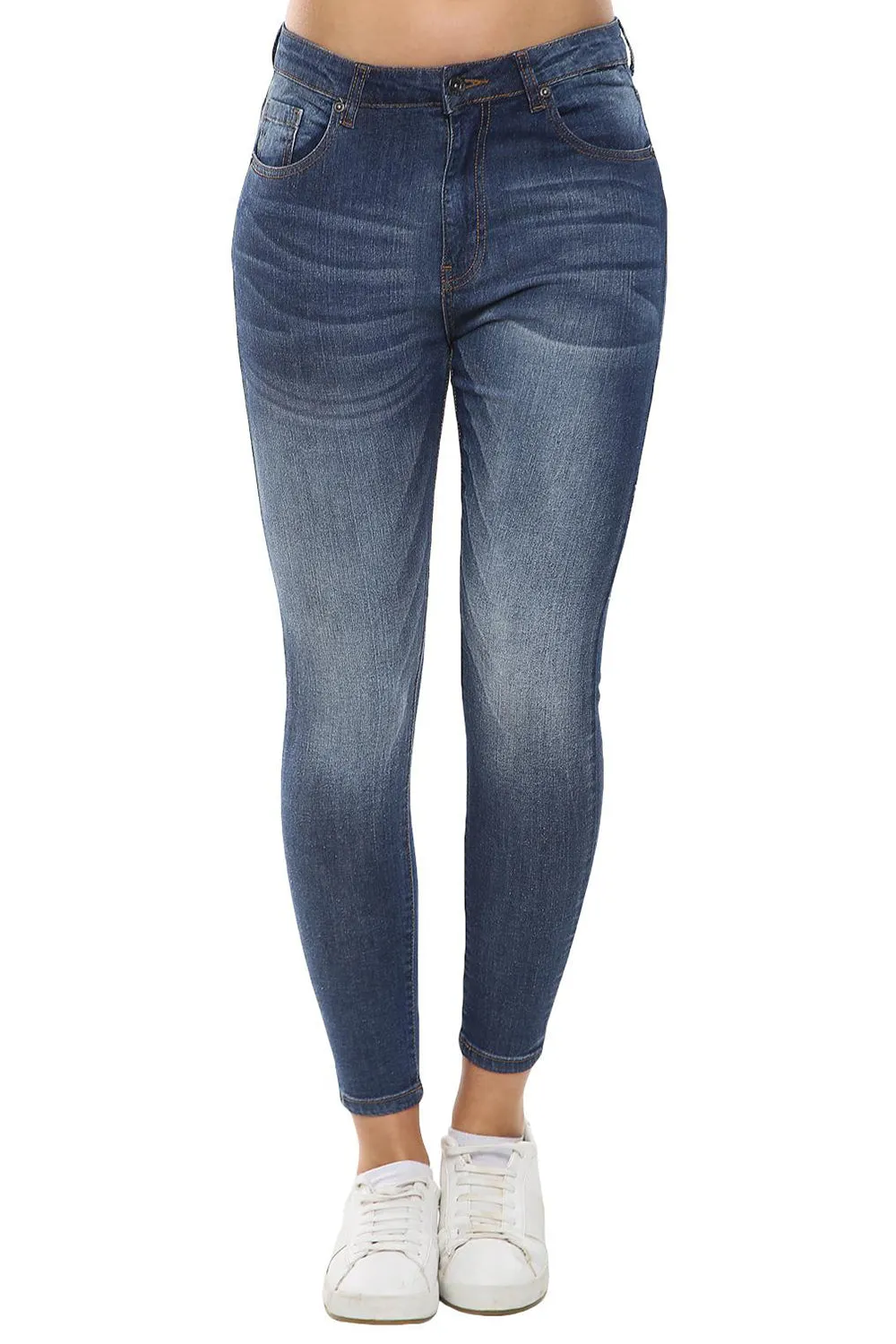 Womens High Waist Skinny Denim Jeans