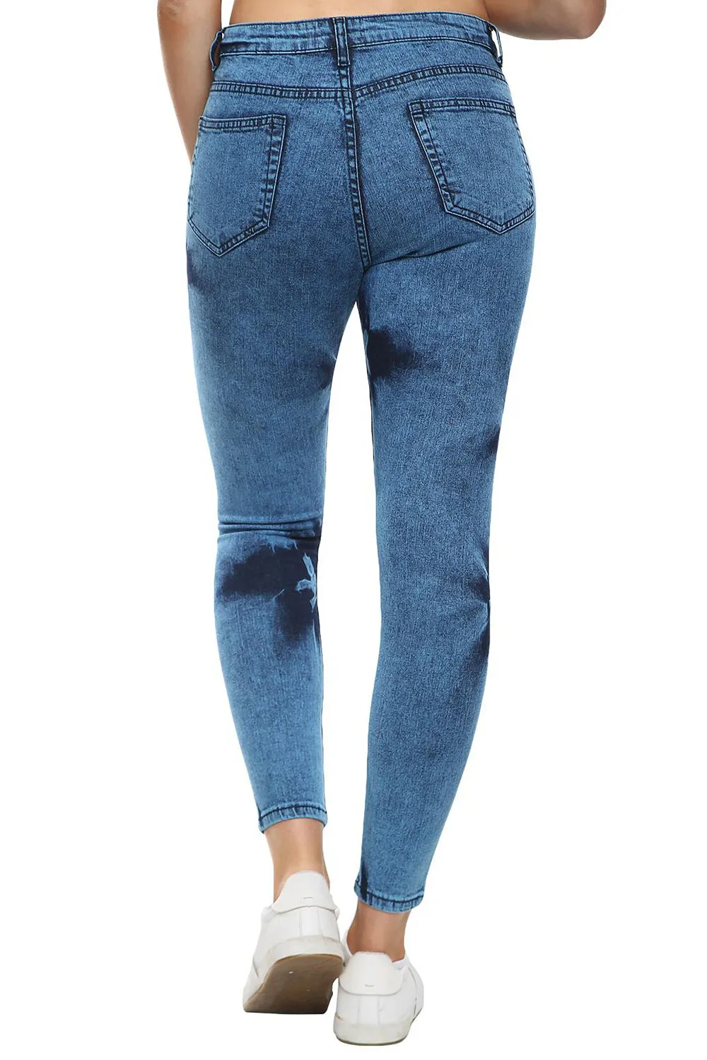 Womens High Waist Skinny Denim Jeans