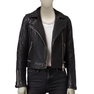 Women's Leather Motorcycle Jacket