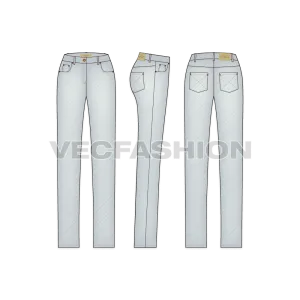 Women's Straight Leg Denim Jeans