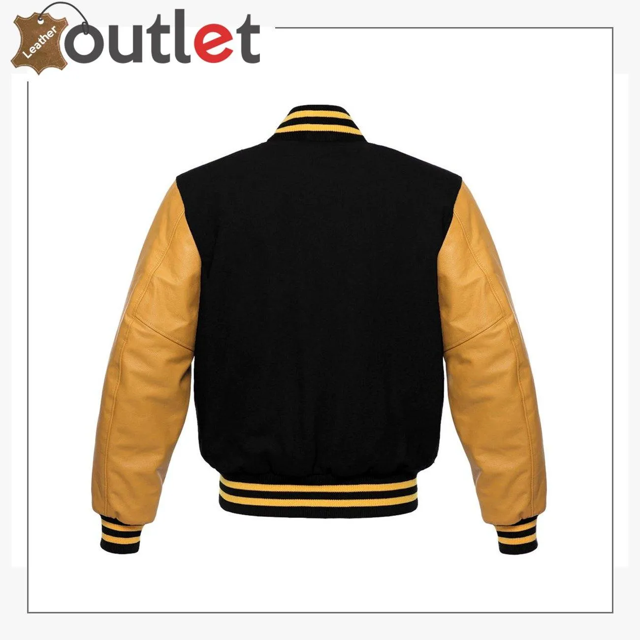 Wool Blend Baseball Leather Varsity jacket